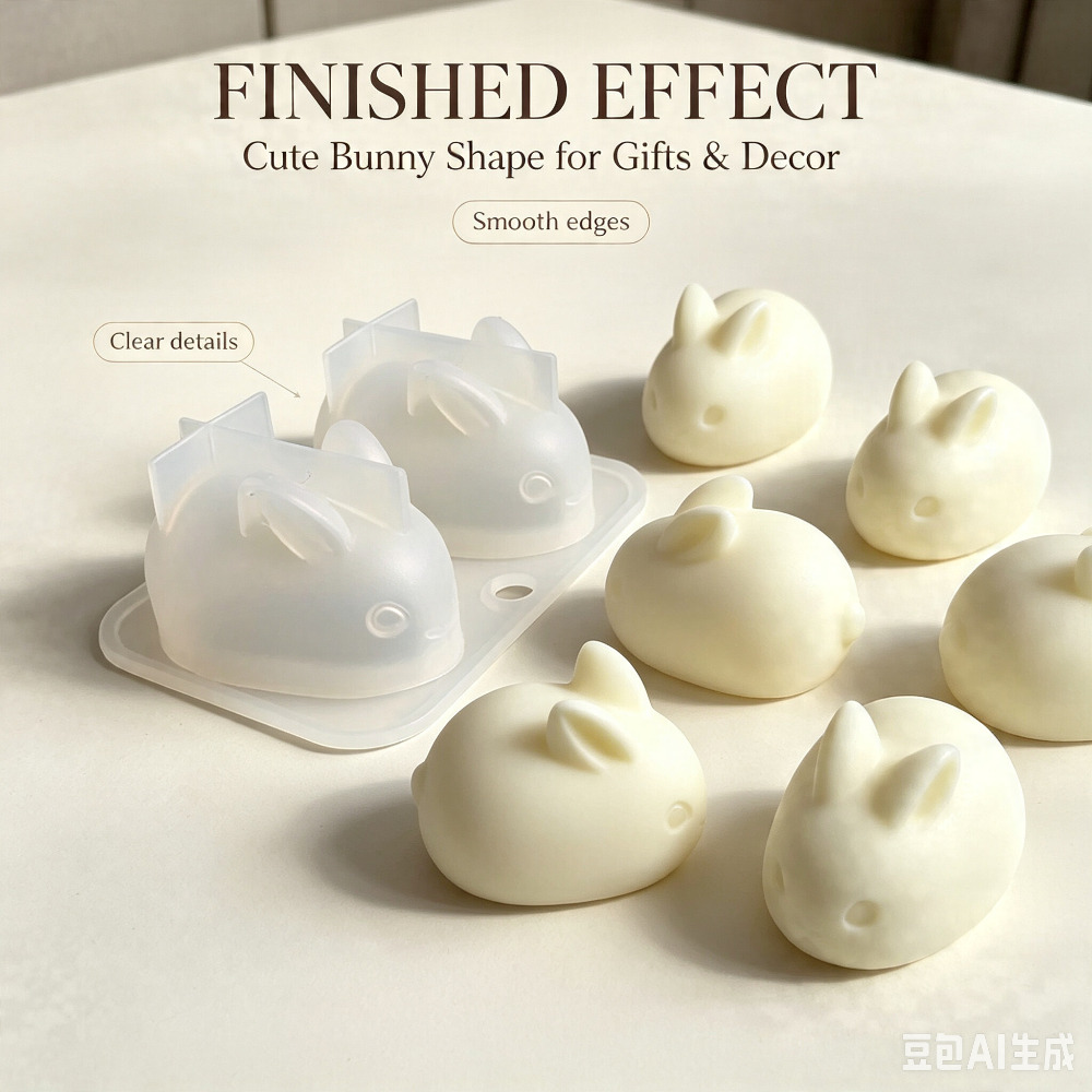 Soap Making Vendors - 3D 미니 토끼 실리콘 몰드 식품