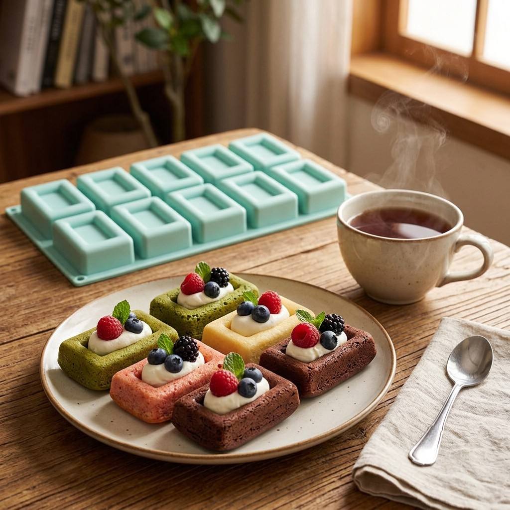 논스틱 10홀 직사각형 실리콘 베이킹 몰드 유연한 테두 - Soap Making Vendors 리뷰 및 가격