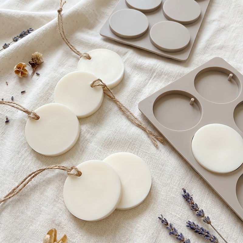 6 캐비티 라운드 태그 실리콘 몰드 DIY 아로마테라피 - Soap Making Vendors 리뷰 및 가격