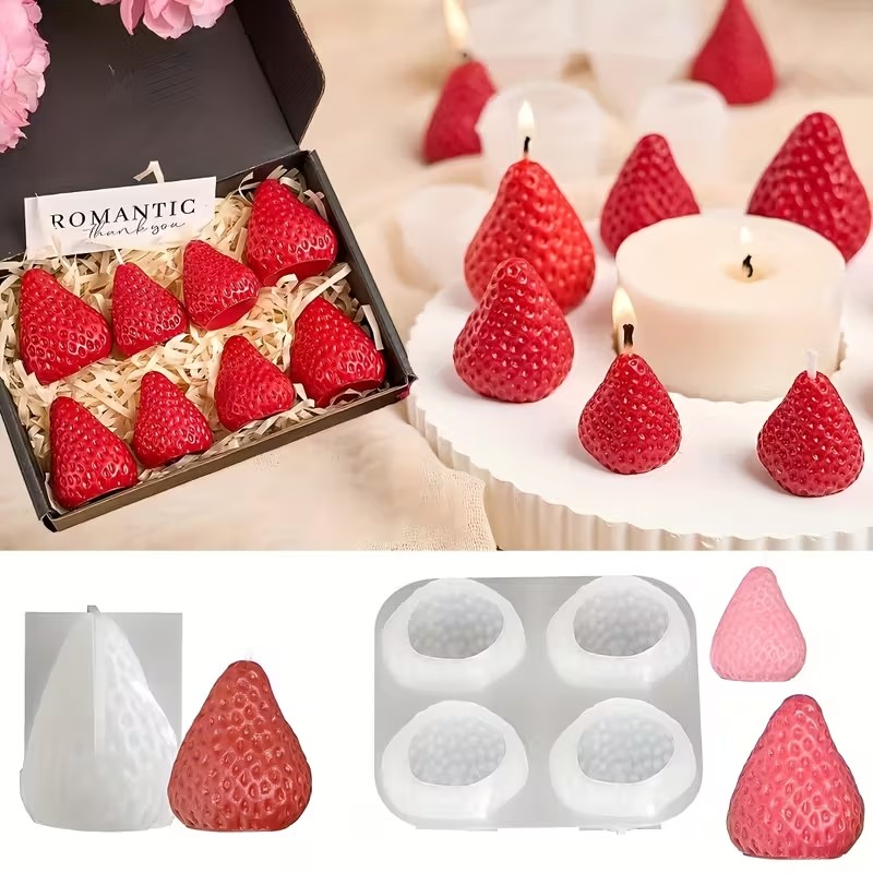 DIY 아로마테라피 비누 레진 공예용 딸기 실리콘 캔들 - Soap Making Vendors 리뷰 및 가격